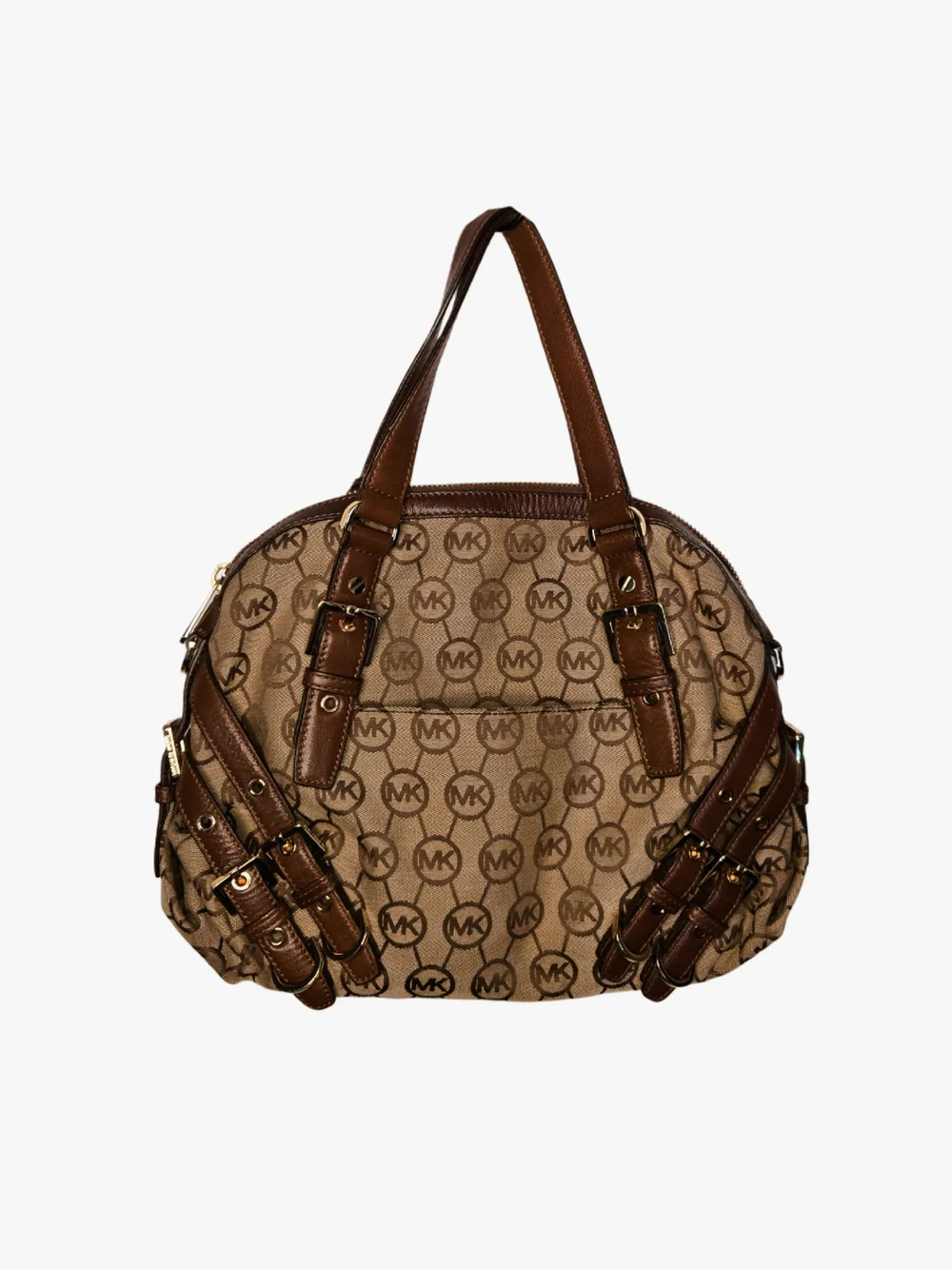 Y2k Michael Kors Brown Signature Canvas Dome Handbag!